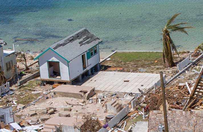 Remaining house after a hurricane